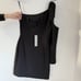 Black Halo Black One Shoulder Mini Sheath Dress Size 8 LBD