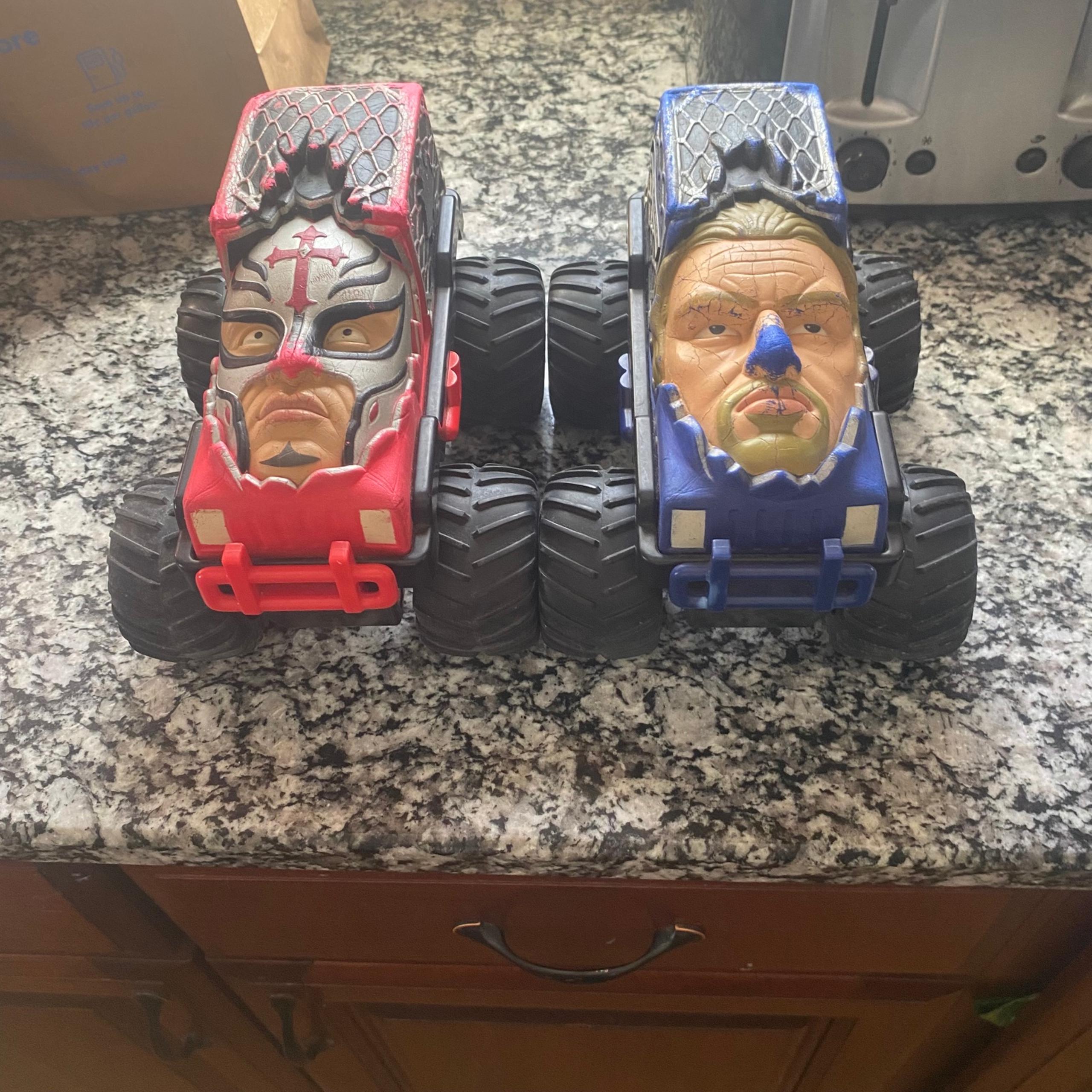 Lot of two 2006 WWE Monster trucks