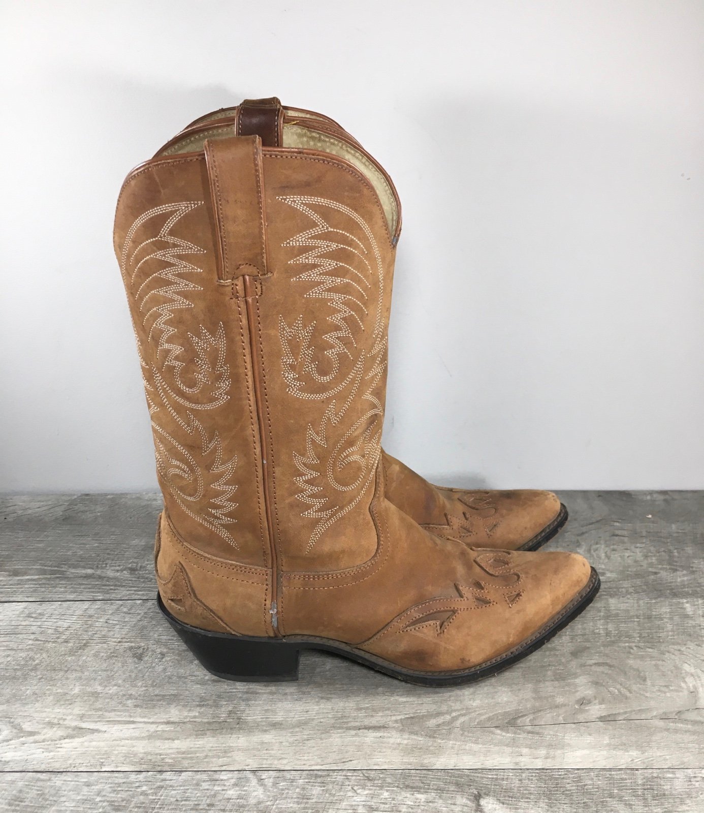 Durango RD5302 Hand Tooled Wingtips Western Cowboy Leather Womens Boots Size 9