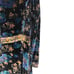 Rebecca Taylor Dress Womens Sz 12 Black Blue Velvet Floral Puff Sleeves V-Neck