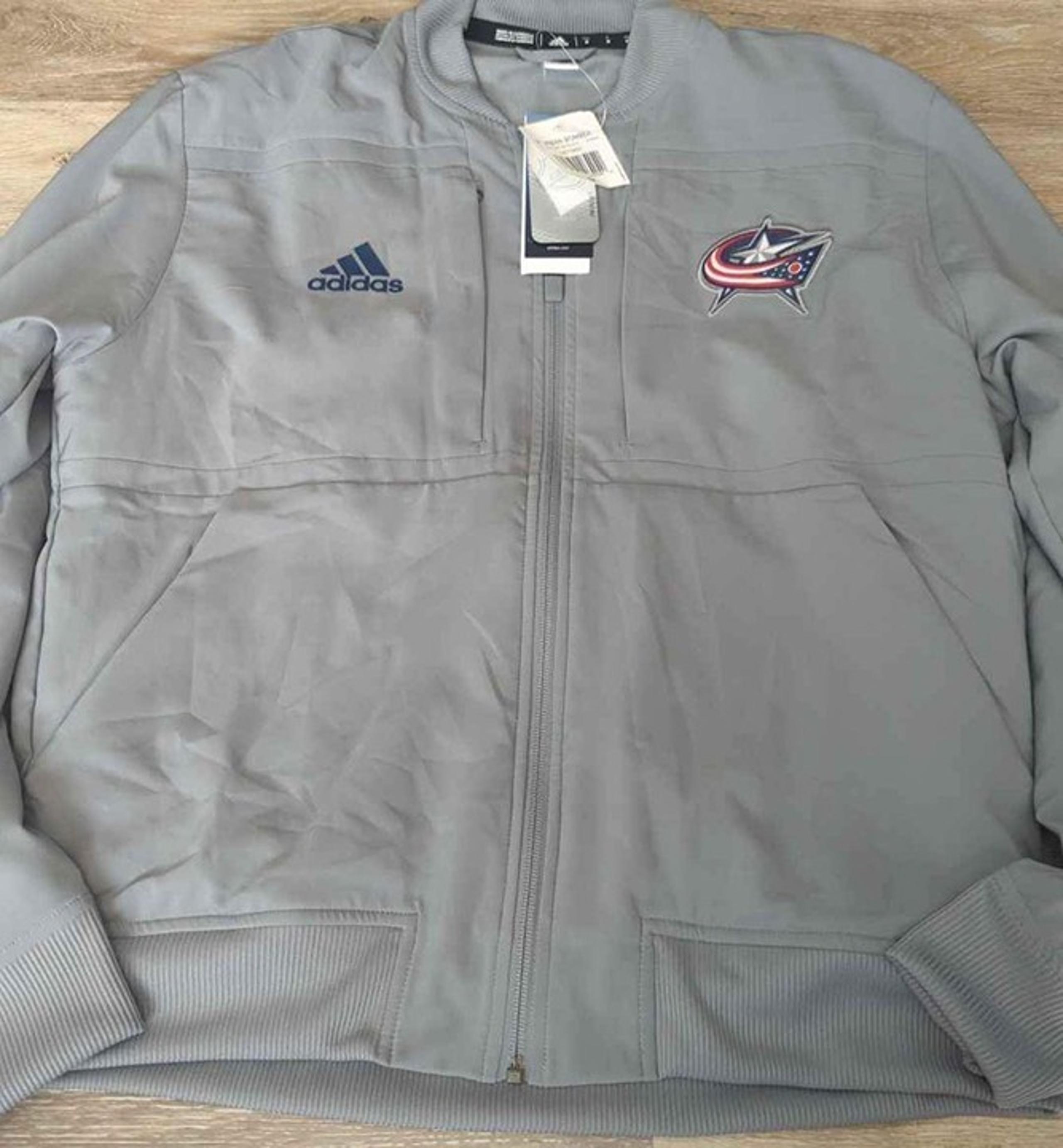 New Adidas Columbus Blue Jackets NHL Urban Bomber Jacket M