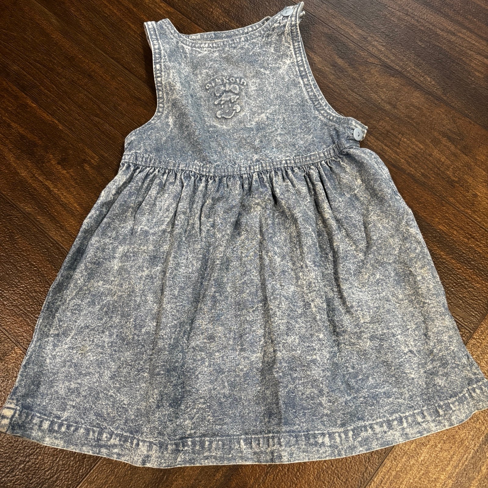 Vintage OshKosh B’Gosh Acid Wash Smiley Face Dress