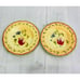 Pfaltzgraff NAPOLI Stoneware Colorful Floral Green Trim Salad Lunch Plates Set 4