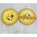 Pfaltzgraff NAPOLI Stoneware Colorful Floral Green Trim Salad Lunch Plates Set 4