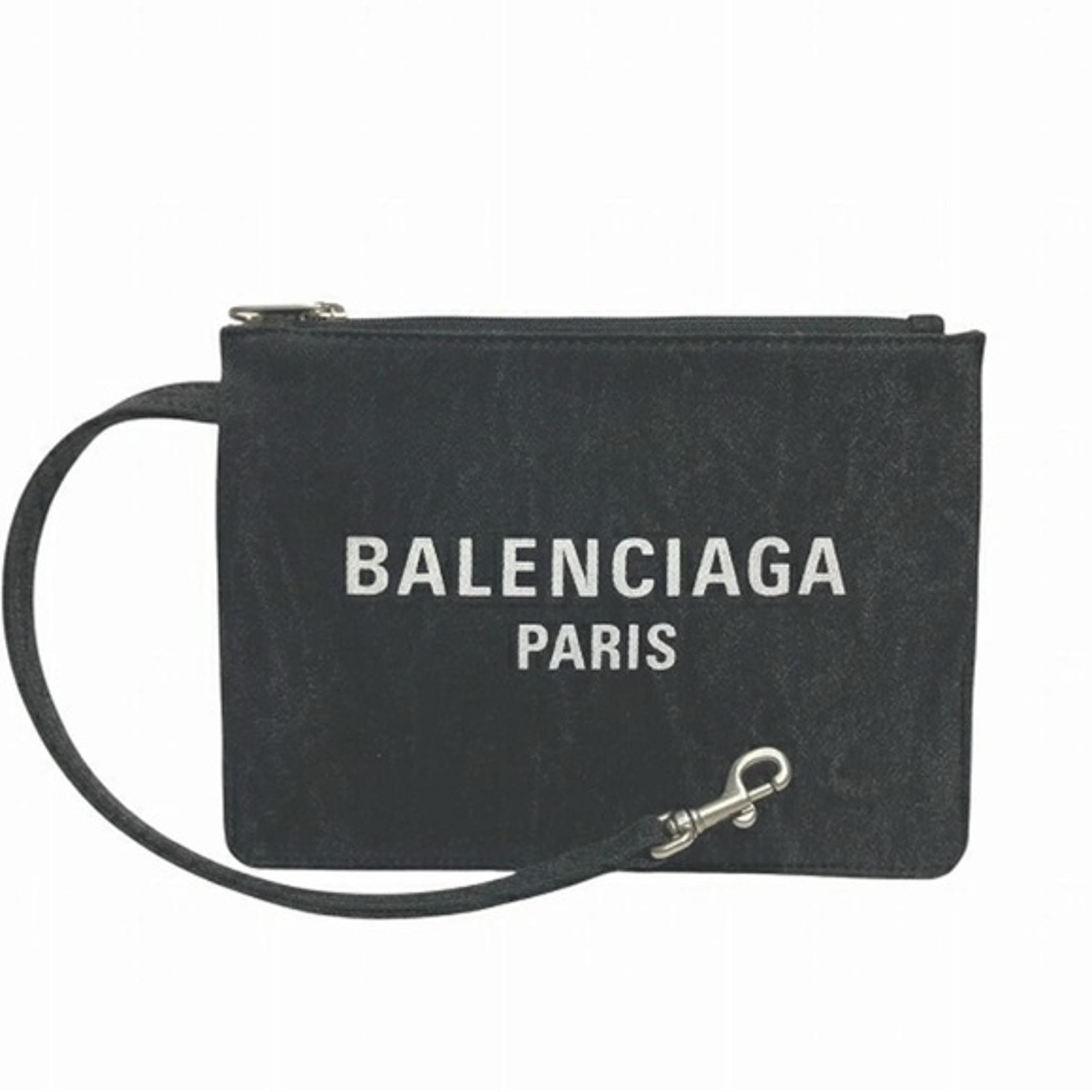 Balenciaga Black Denim Pouch