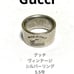 Gucci Classic Vintage Logo Silver Ring, Size 5.5