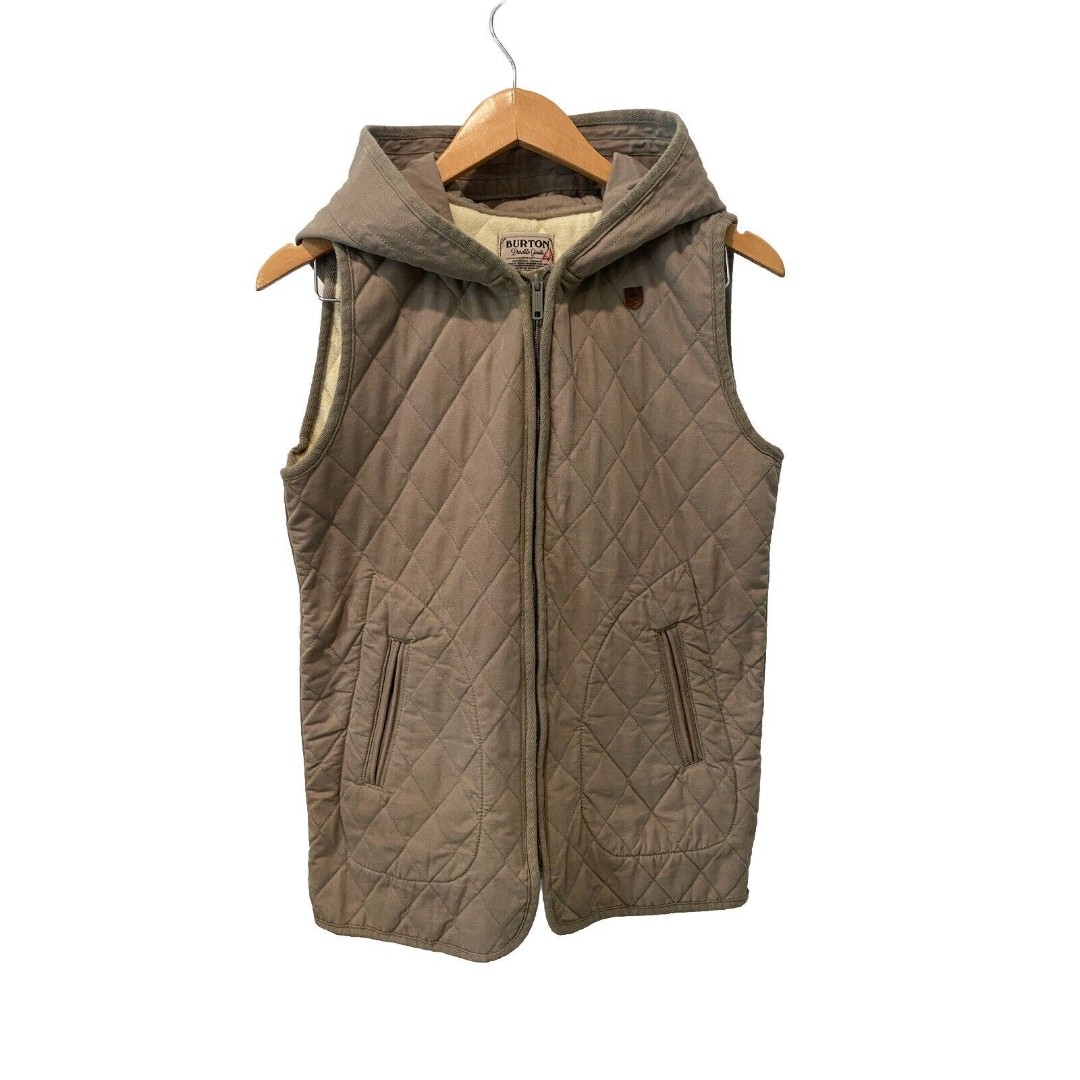 Burton Girls Gemmi Vest Womens Size XL Tan color Fleece Lining