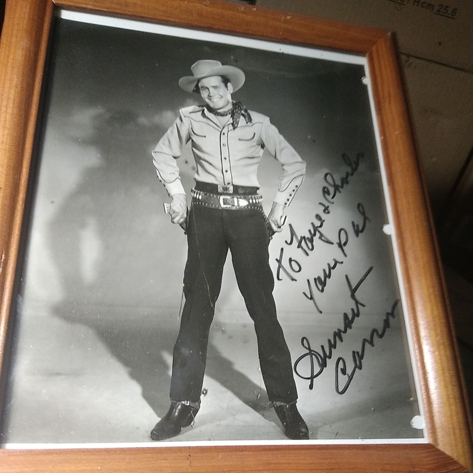 Sunset Carson autographed pic - signed  in person @ Annual Memphis Film Fest