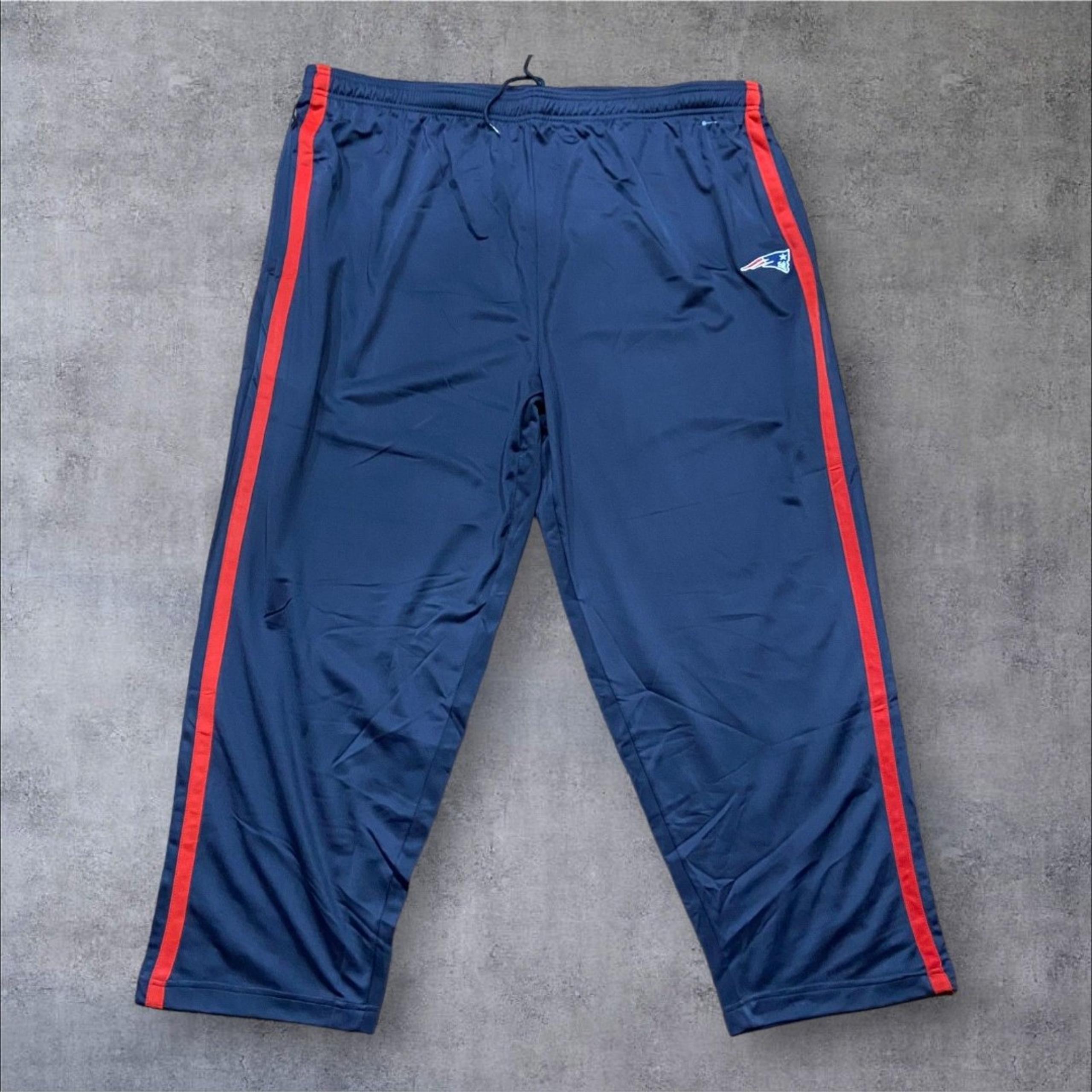 NFL Y2K New England Patriots Navy Red Track Running Athletic Pants Men's 3XL
