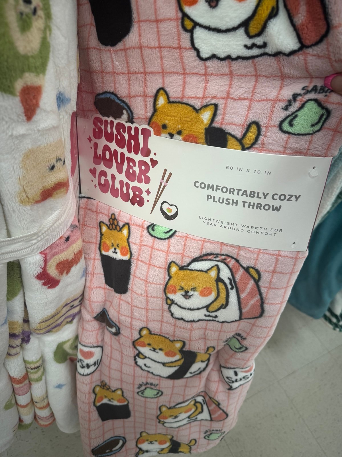 Corgi sushi throw