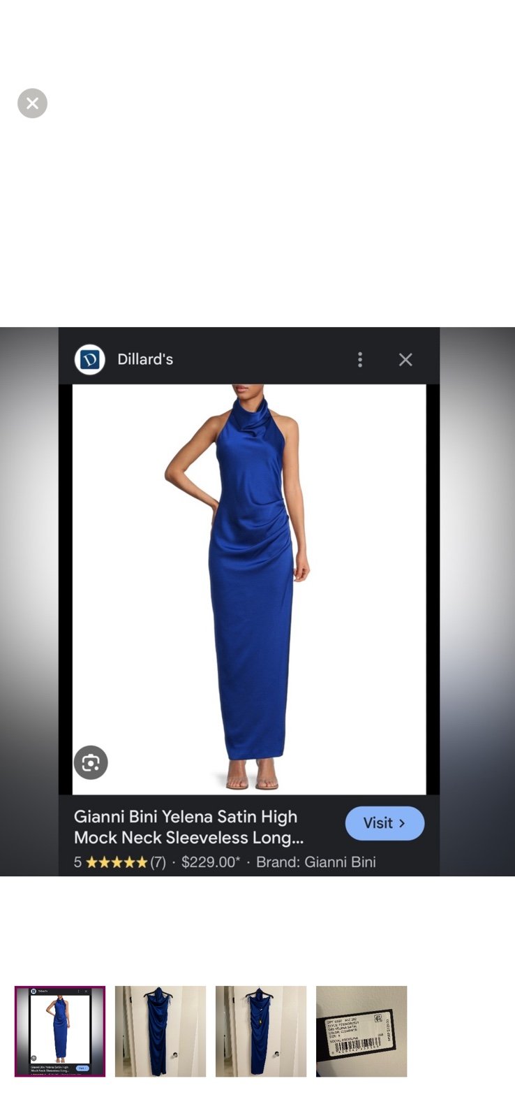 Gianni Bini Royal Blue Maxi Dress