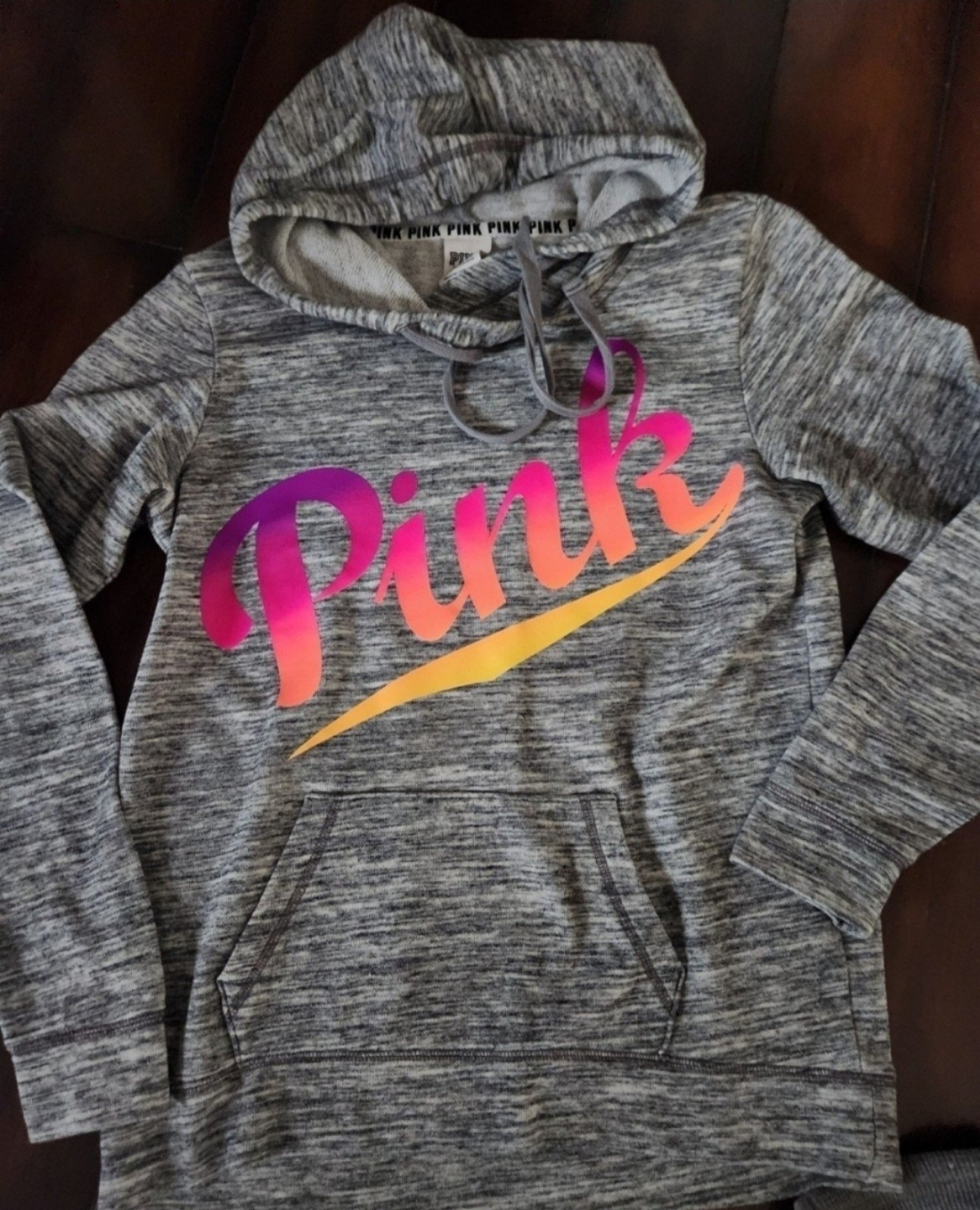 Vs pink ombre hoodie new without tags size xs oversized