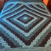 Amish made 89” x 84” in teals and greens