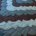 Amish made 89” x 84” in teals and greens