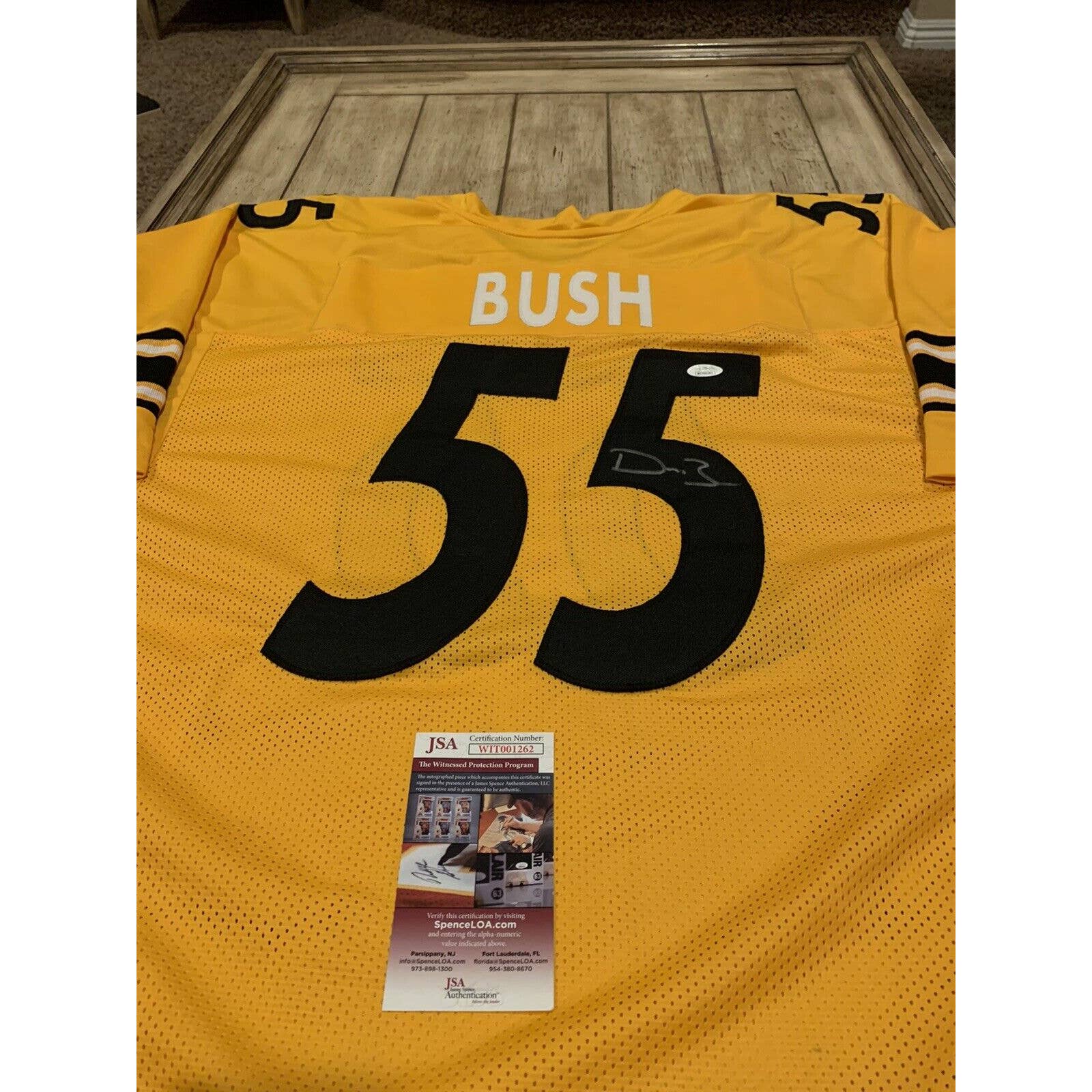 Devin Bush Autographed/Signed Jersey JSA COA Pittsburgh Steelers