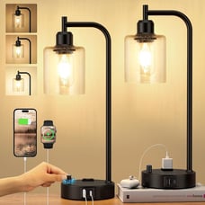 able Lamps for Bedrooms Set of 2 - Fully Dimmable Bedside Lamps with