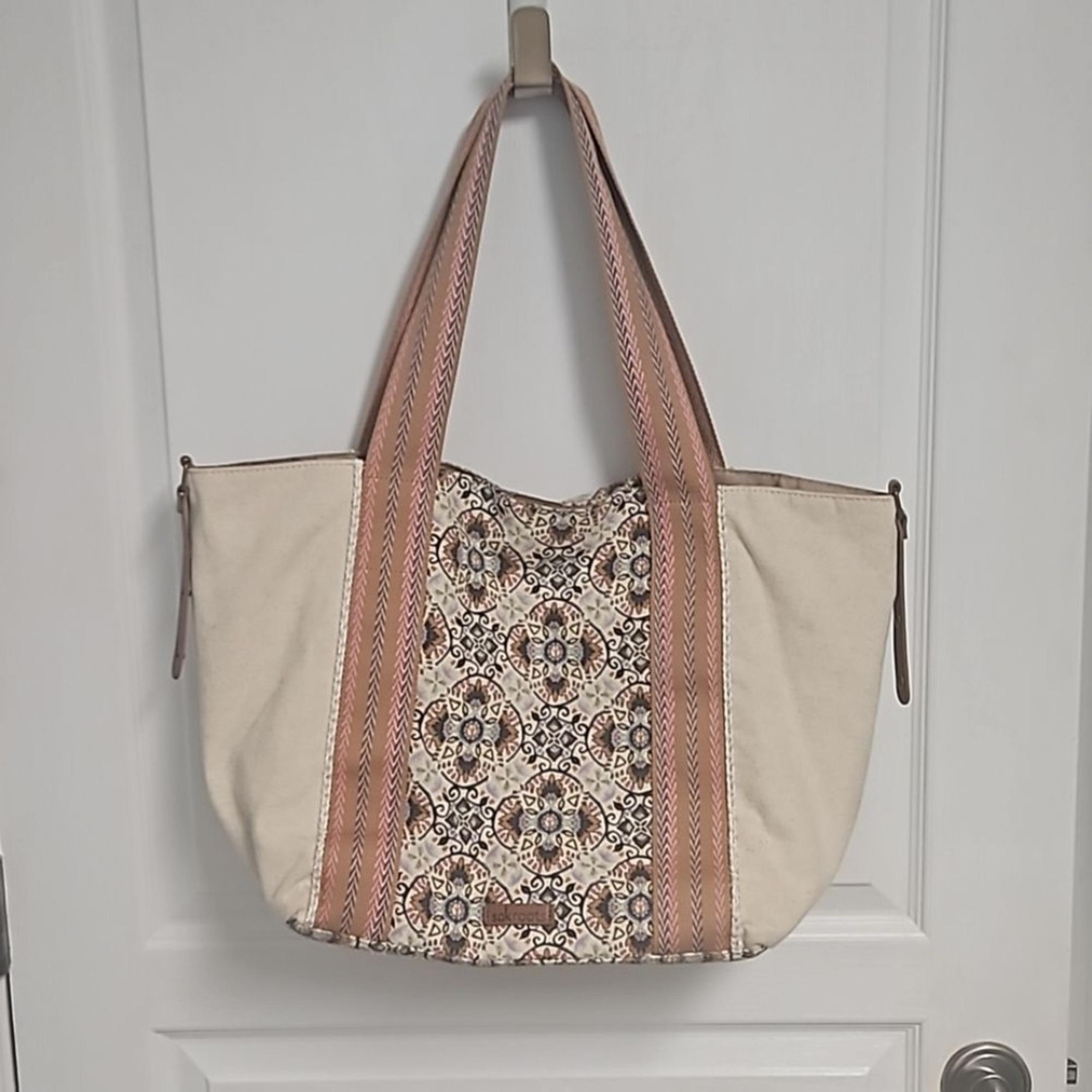 Sakroots Catalina Medallion Tan Canvas Metro Tote Bag