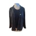 Women M Quince Indigo Navy 100% Washable Silk Blouse Shirt Pajama Top Set