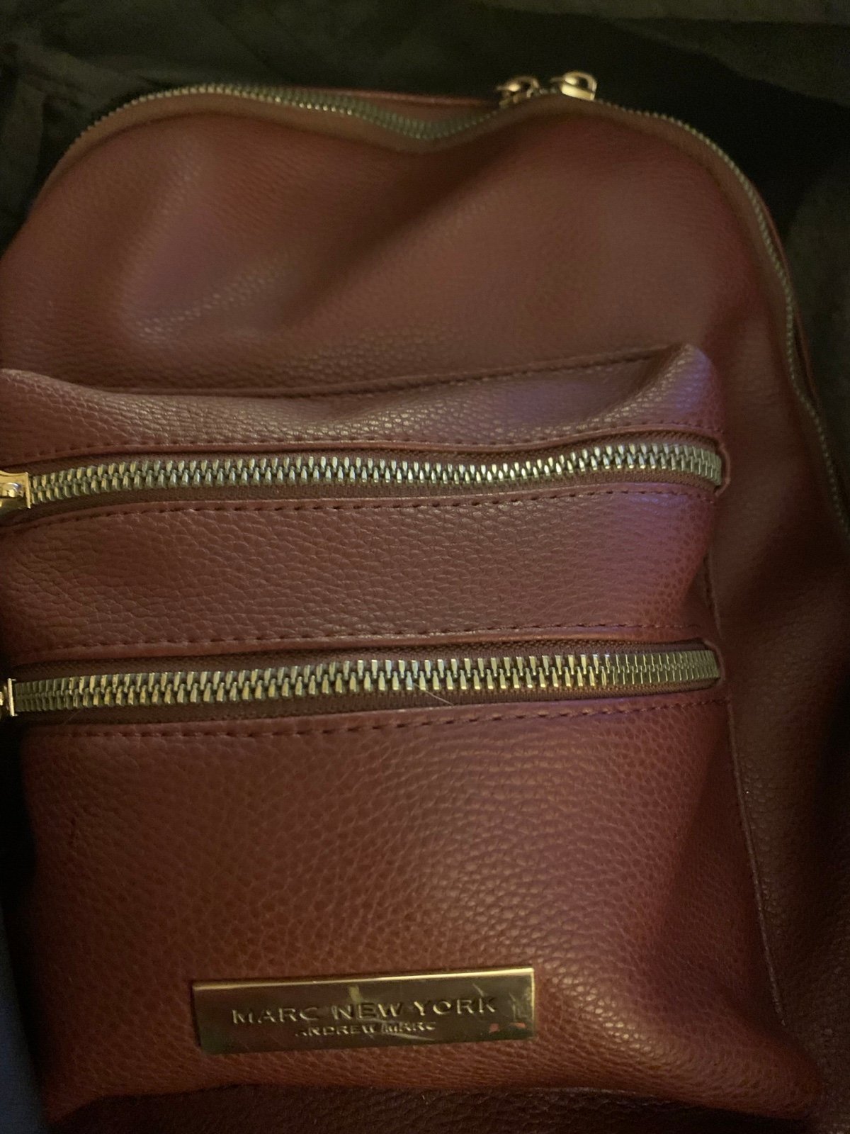 andrew marc leather bag pack purse