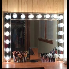 Makeup desk mirror