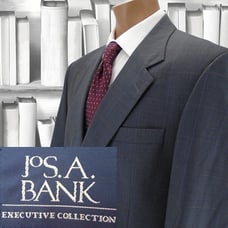 Jos A.bank Men's 42R Gray windowpane Suit jacket Blazer Sport jacket Wool
