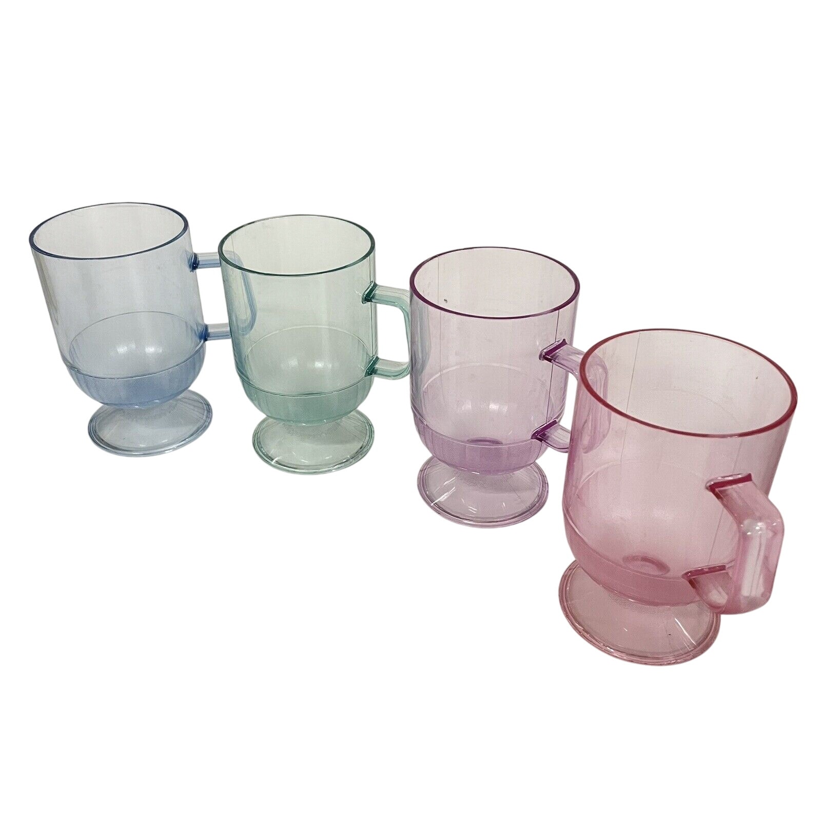 Vintage Tupperware Stackable Preludio Acrylic Glasses/Mugs Set of 4 #2002A - HN