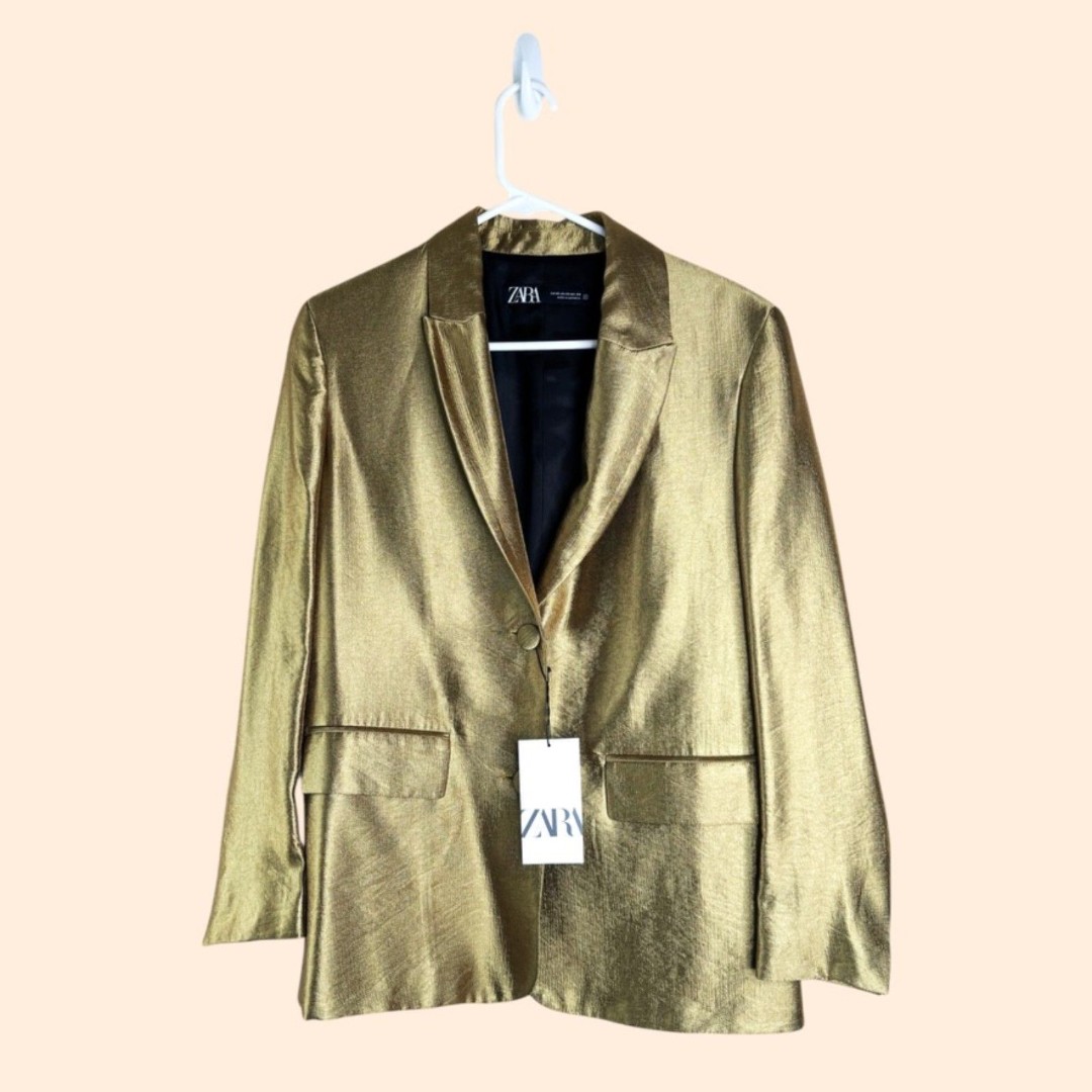 Zara Gold Blazer Jacket