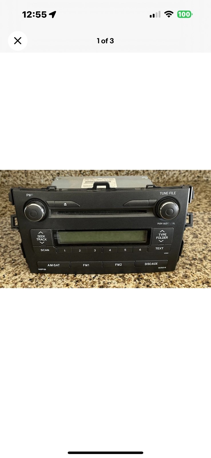 OEM FACTORY 2009 2010 2011 TOYOTA Corolla MP3 CD Player Radio Stereo 86120-02B00