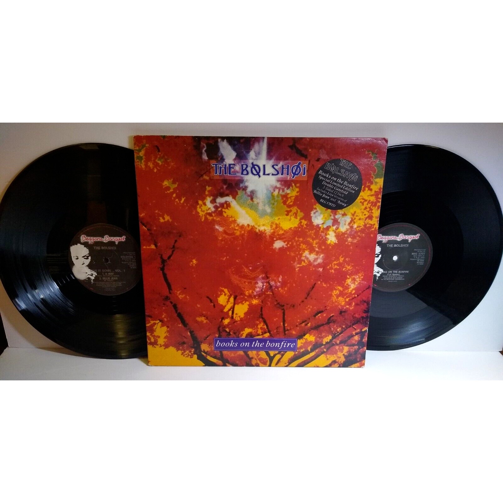 The Bolshoi Books On The Bonfire Vinyl EP Record Limited Edition Foldout Hype