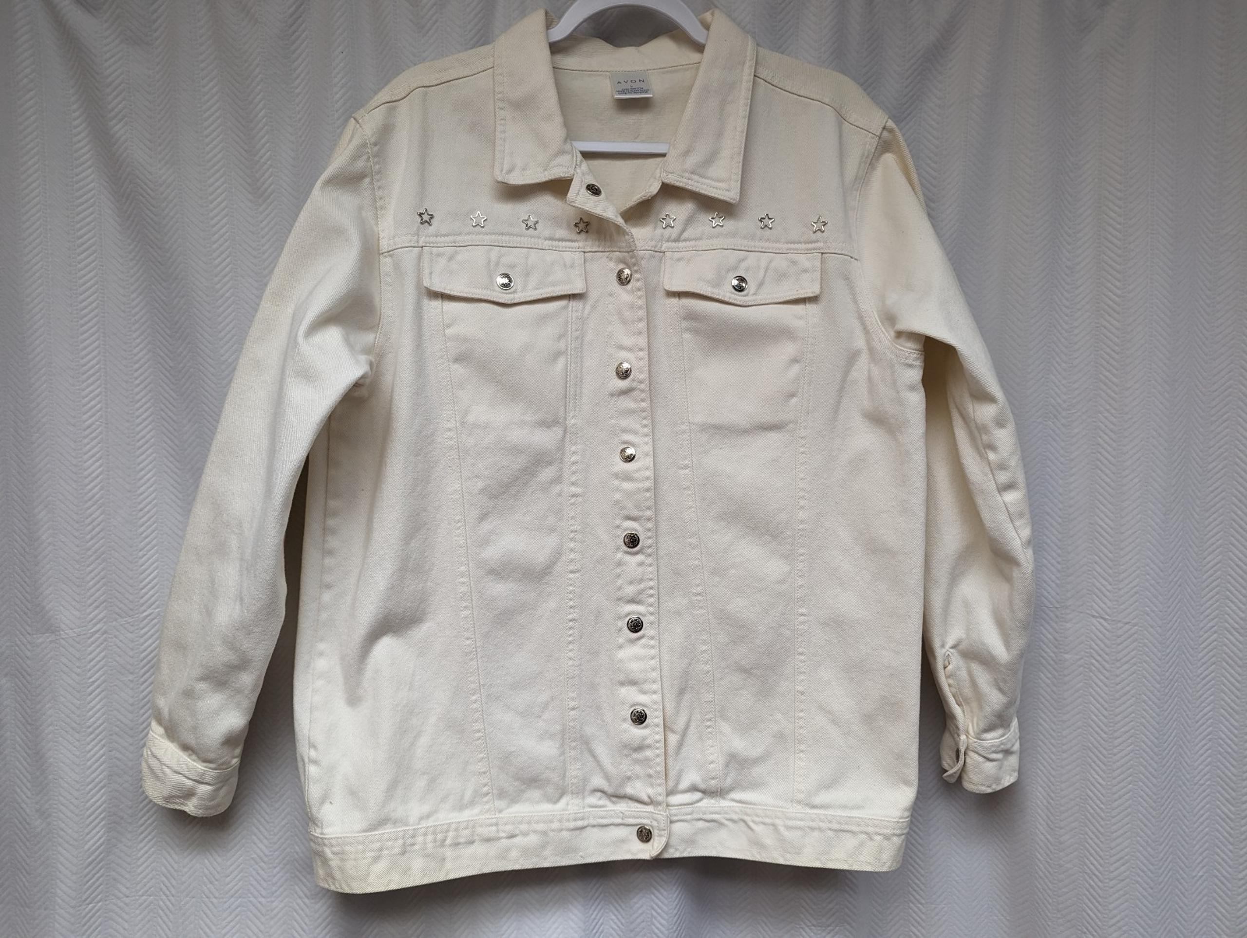 Avon white denim jacket