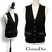 Christian Dior Black & White Button-up Vintage Sweater Vest w/ Pockets, Size M