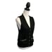 Christian Dior Black & White Button-up Vintage Sweater Vest w/ Pockets, Size M