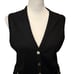 Christian Dior Black & White Button-up Vintage Sweater Vest w/ Pockets, Size M