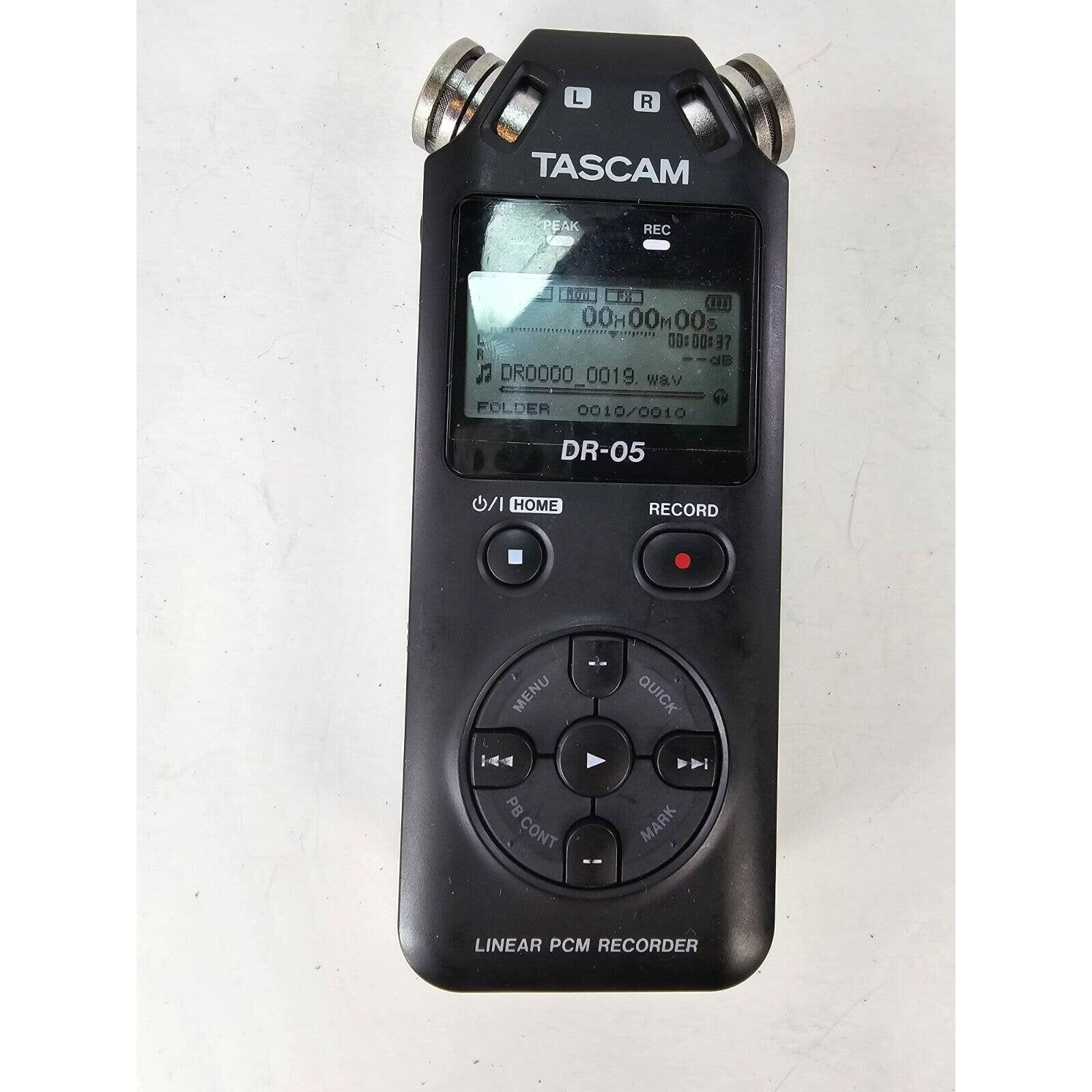 Tascam DR-05 Linear PCM Recorder Black VG WORKS