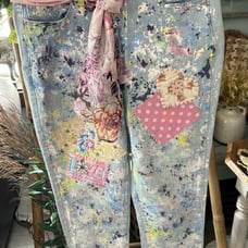 Upcycled Splatter Painted One of a Kind Jeans!