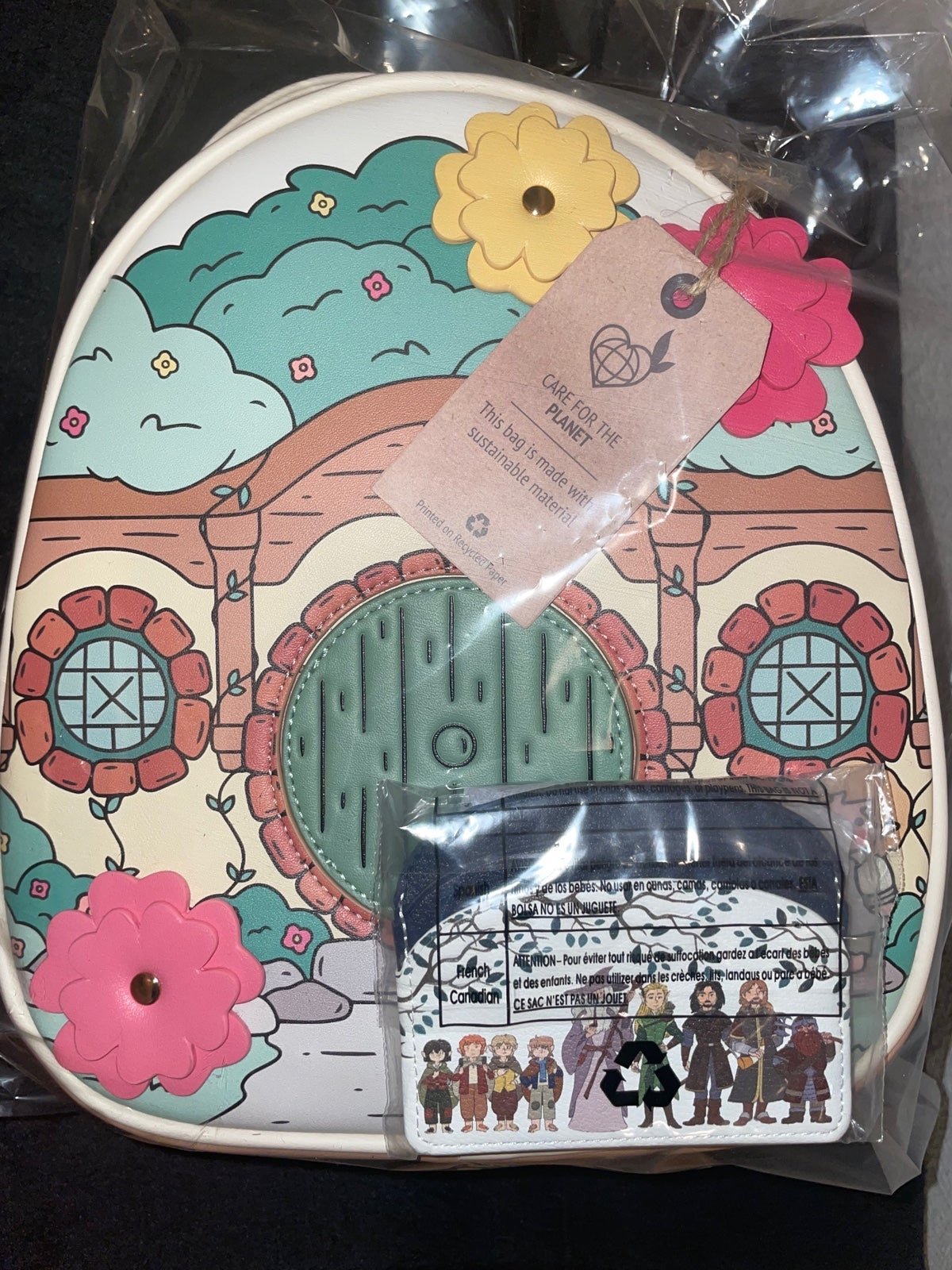 Lord Of The Rings Hobbit Mini Backpack & Cardholder NWT