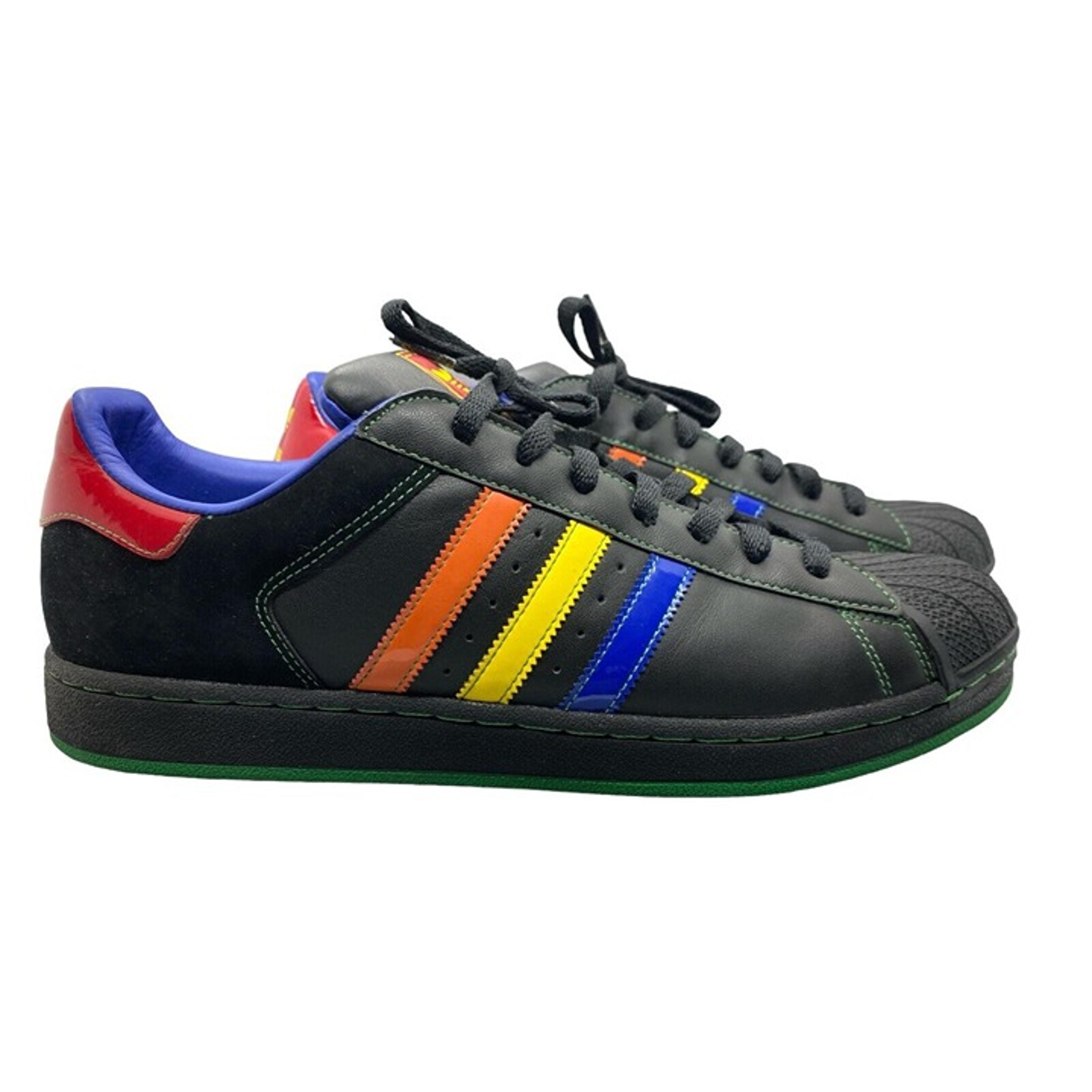 Adidas superstar black blue orange Clearance
