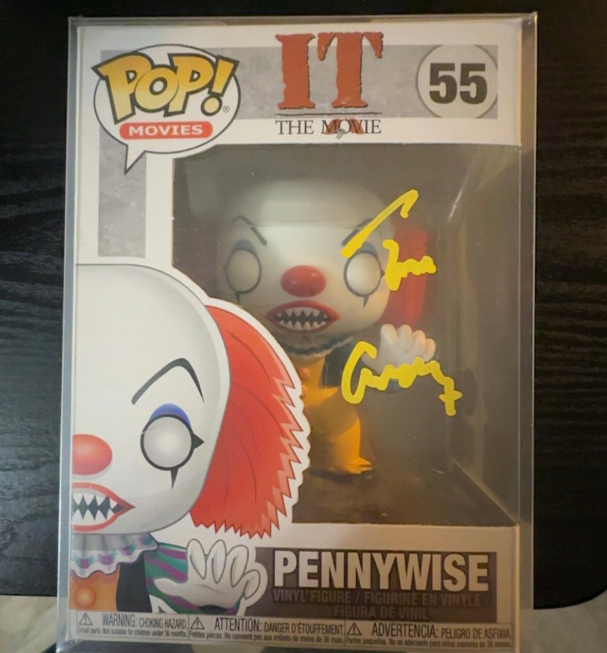 Tim Curry Signed Pennywise It Funko Pop Beckett/OC Certified