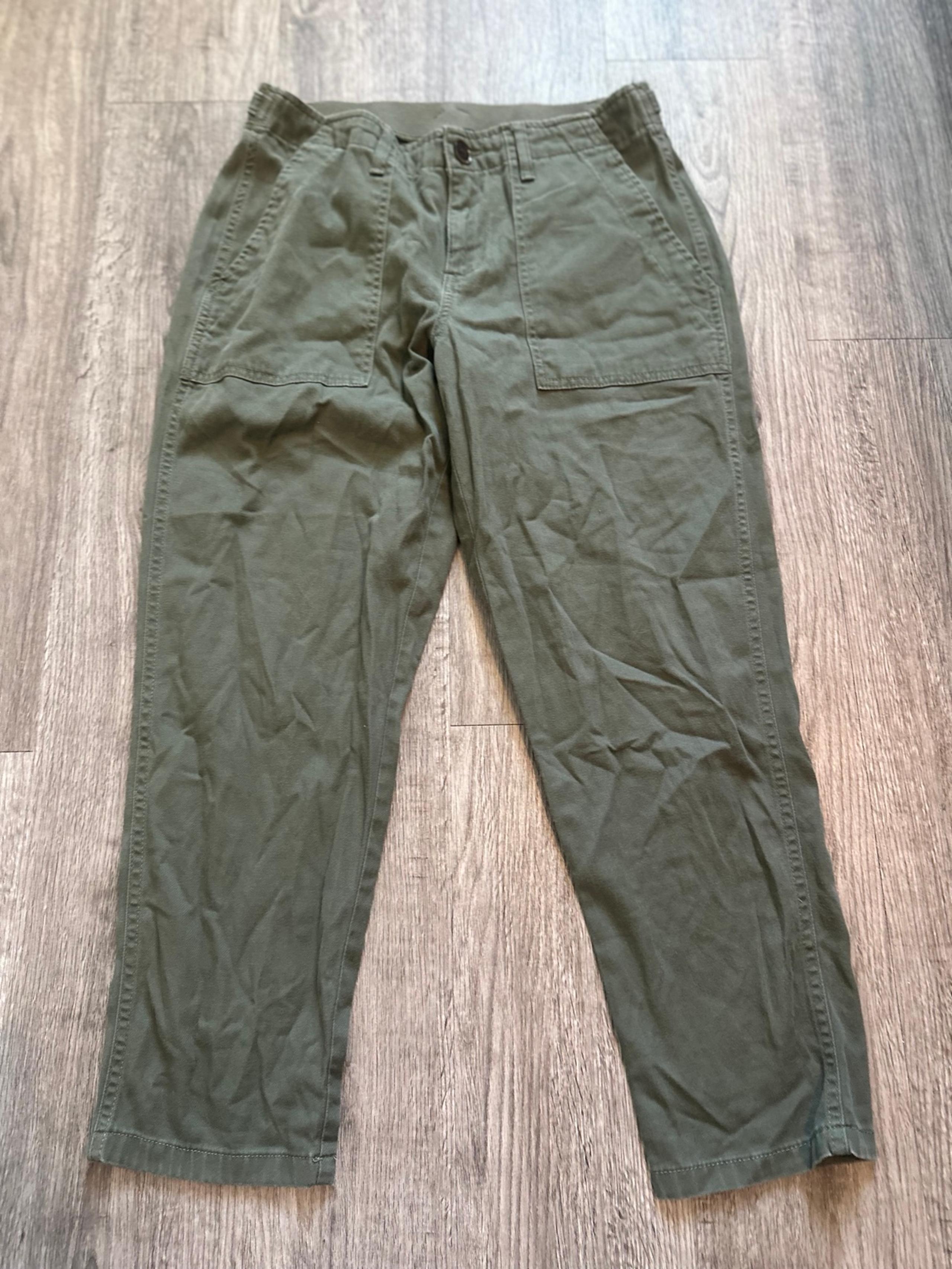 TOMMY HILFIGER WOMEN CASUAL LOUNGE GREEN CARGO PANTS SMALL S