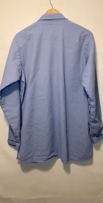 Steel Grip Flame Resistance Button Down Long Sleeve Blue Shirt Men’s Size Large