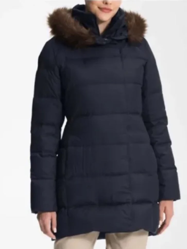 The North Face Women New Dealio Insulated 550-Down Winter Parka Jacket Navy XL