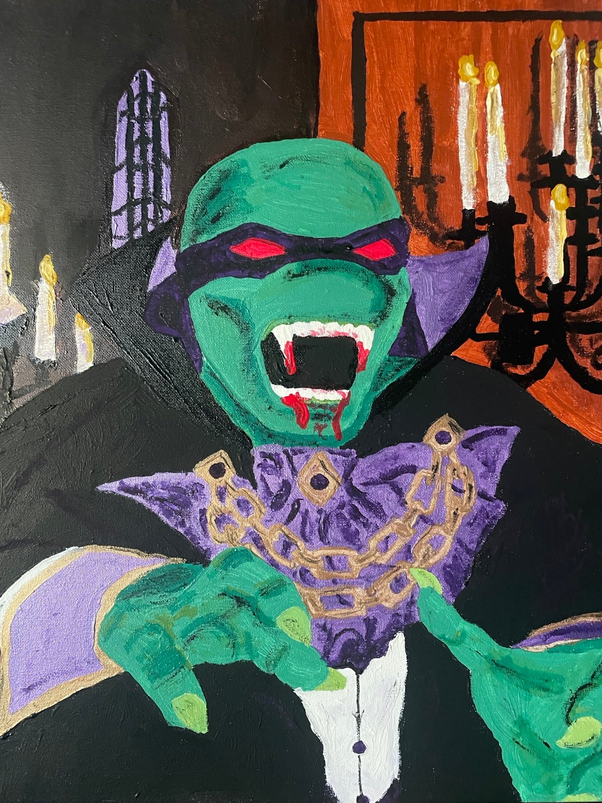 Dracula Donatello 16 x 20 canvas painting