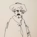 JOSE TRUJILLO Expressionism Pen Ink Paper 6x8 Collectible Art Original SIGNED