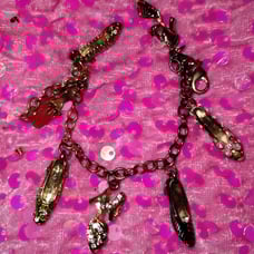 Very gorgeous vintage high heel shoe charm bracelet