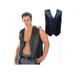 Camel Branded Garments INC Black Leather Vest Size L
