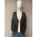 Camel Branded Garments INC Black Leather Vest Size L