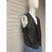 Camel Branded Garments INC Black Leather Vest Size L