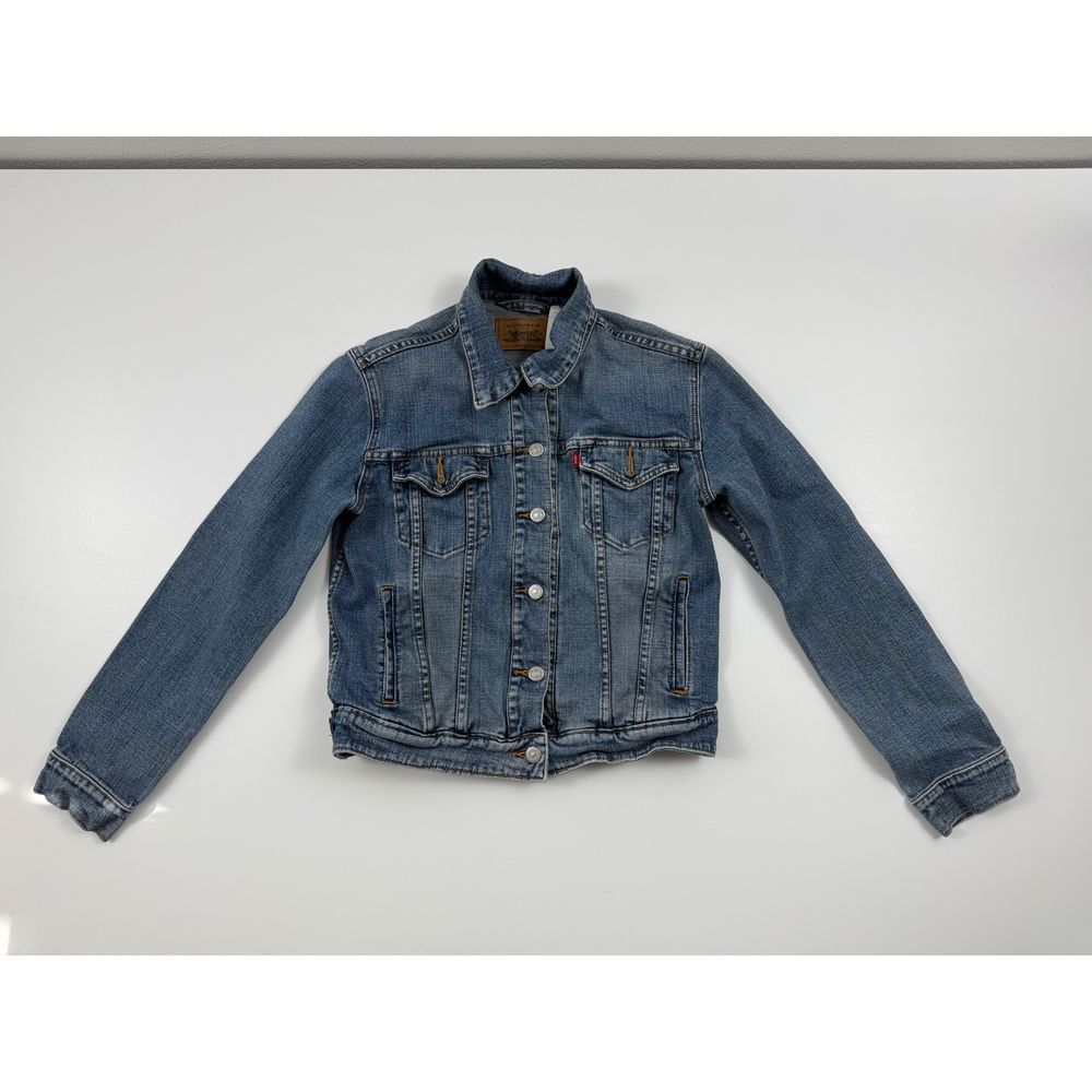 Levi's Classic Denim Jacket Medium Wash Button Front Casual Outerwear Size M