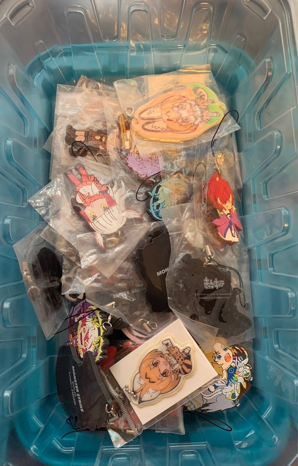 Anime lot bunch of rubber strap keychains LOT