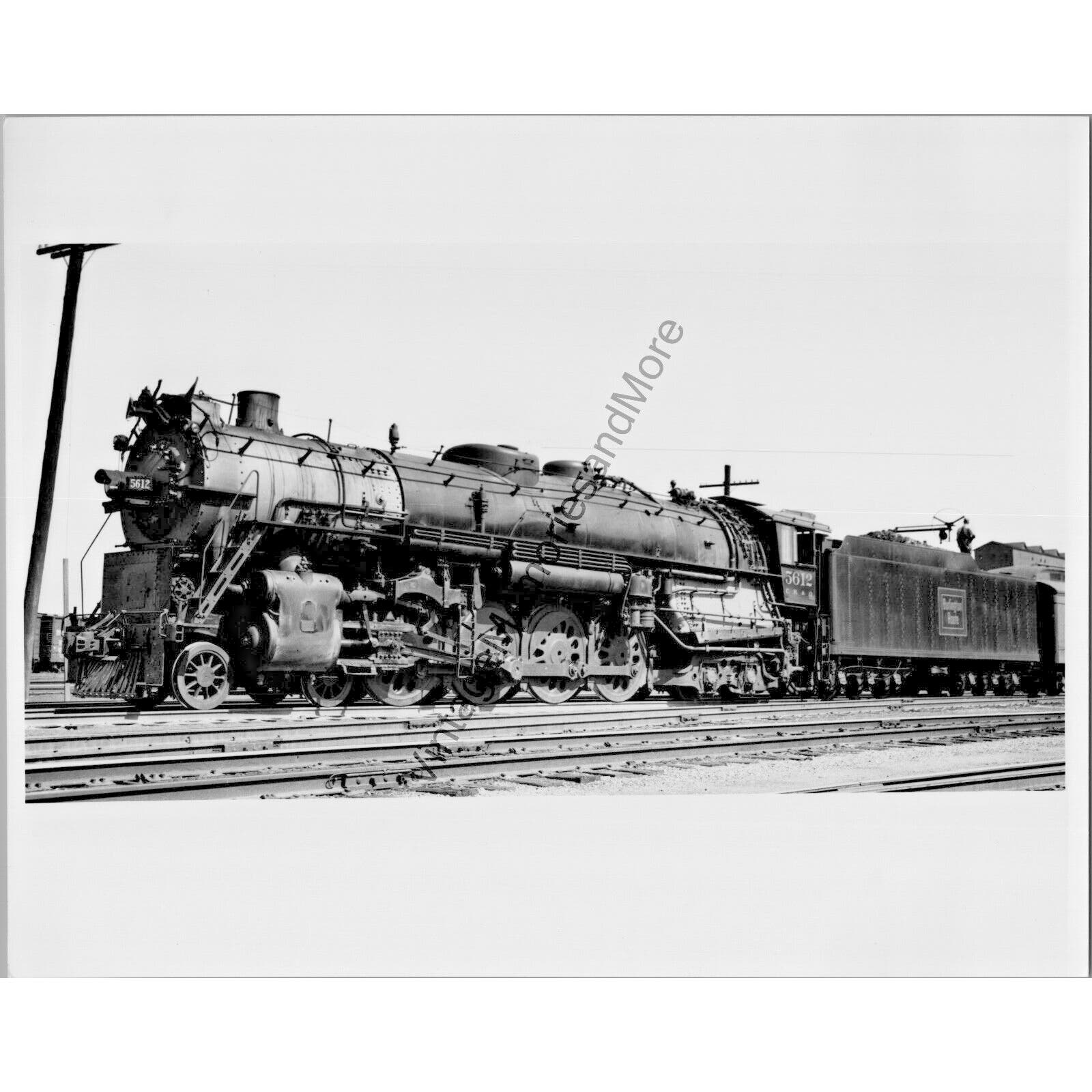 VTG 1937 Burlington Route 5612 Steam Locomotive Burlington, IA Real Photo T1-63